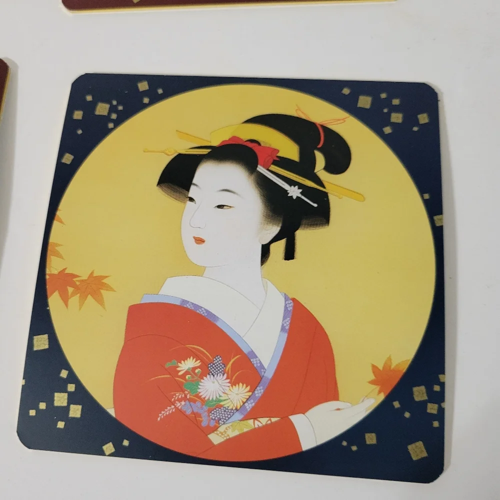 Japanese Bijinga Coaster Set of 6